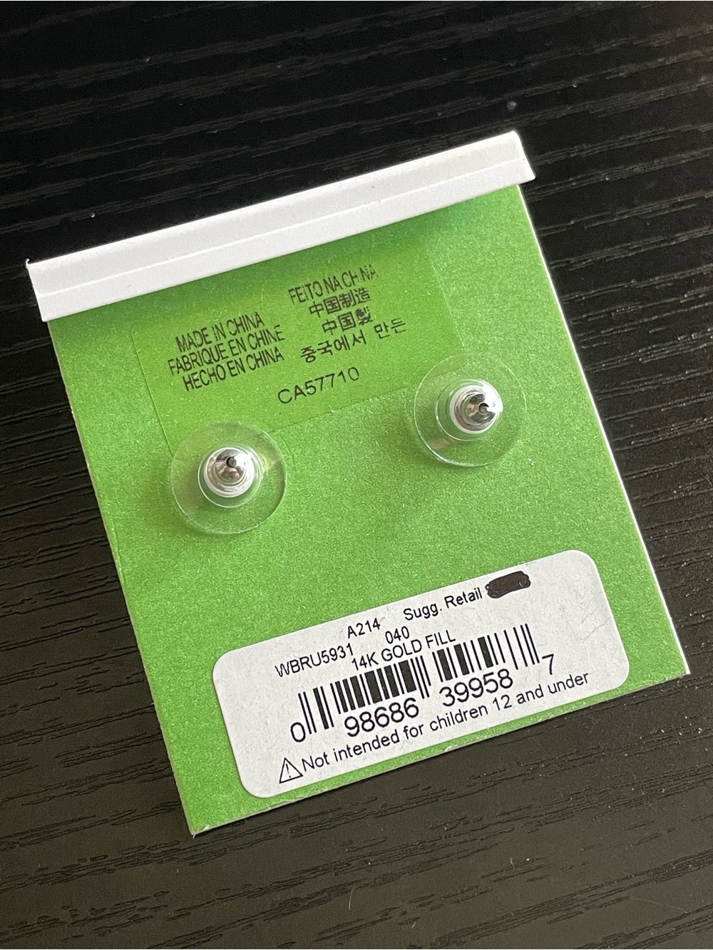 Kate Spade Silver Sailor’s Knot Studs 14K Gold Fill - Picture 3 of 3